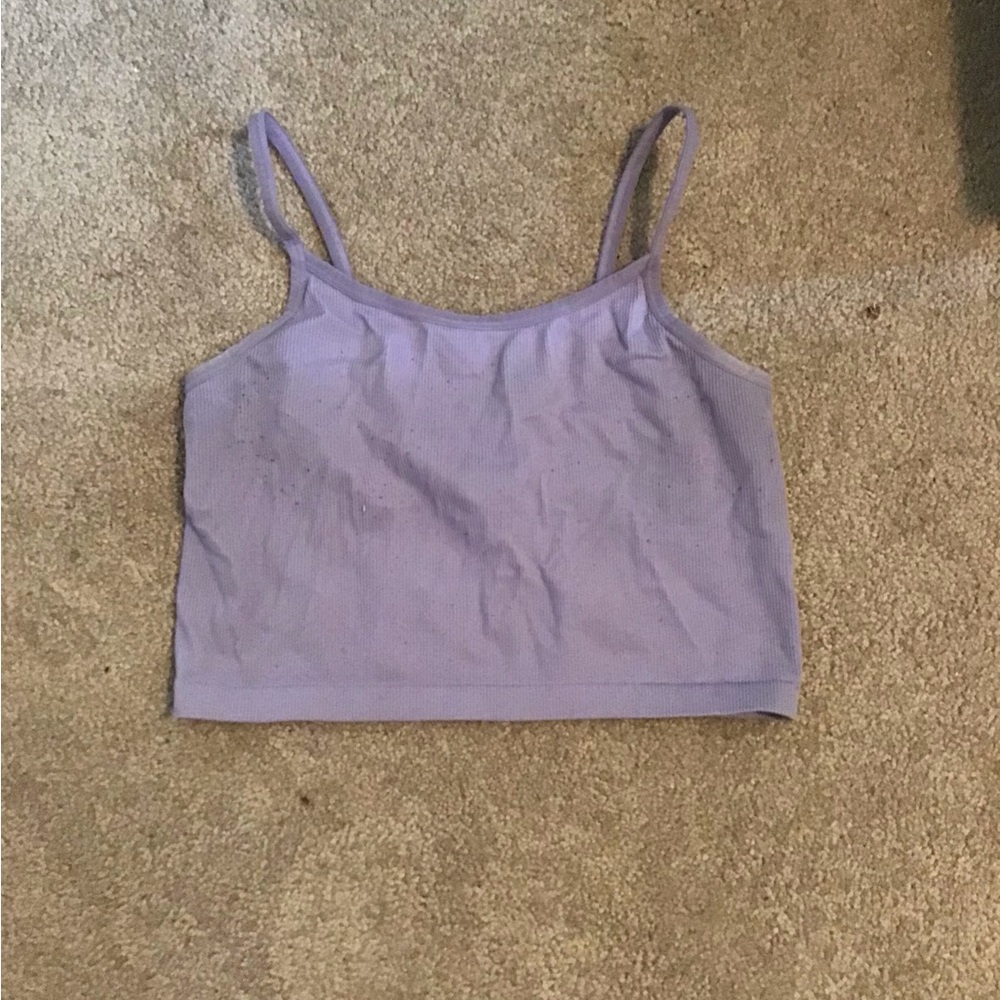 Lavender Spaghetti Strap Crop Top
